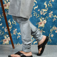 Handcrafted Leather V-Shape Slippers Men