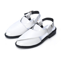 P4 Patent Finish Peshawari Sandals Men