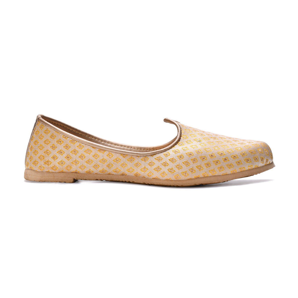 Gold Handcrafted Wedding Naagra Mojari