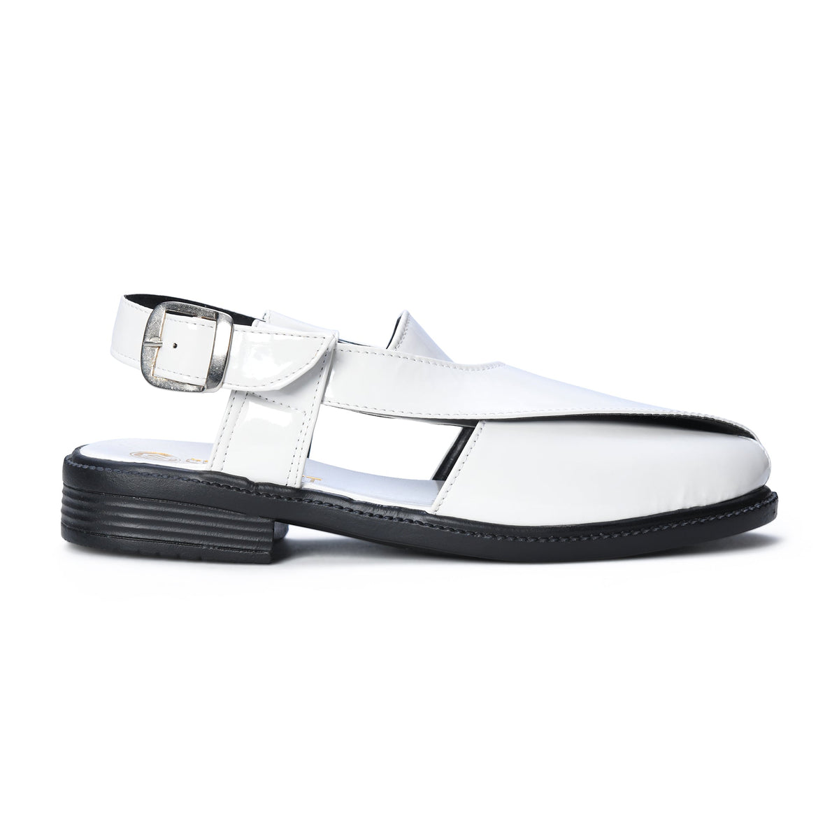 P4 Patent Finish Peshawari Sandals Men