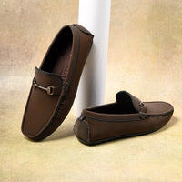 Suede Finish Horsebit Slip-On Loafers Men