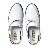 P4 Patent Finish Peshawari Sandals Men