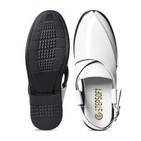 P4 Patent Finish Peshawari Sandals Men