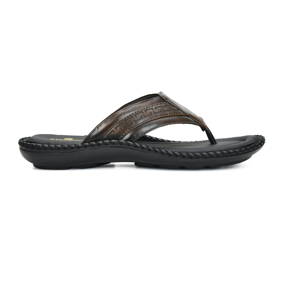 Handcrafted Leather V-Shape Slippers Men