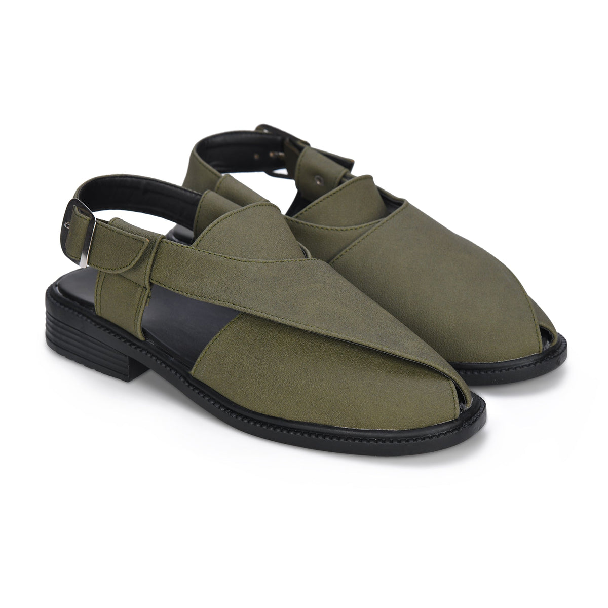 Suede Peshawari Closed-Toe Sandals Men