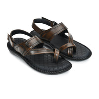 Side-Thumb Genuine Leather Sandals Men