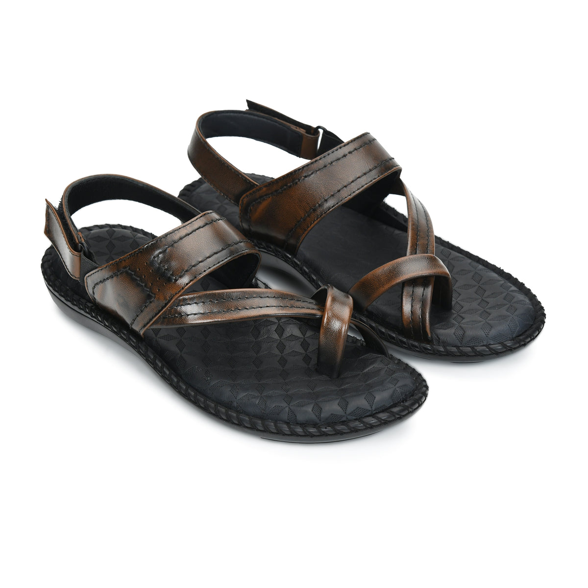 Side-Thumb Genuine Leather Sandals Men
