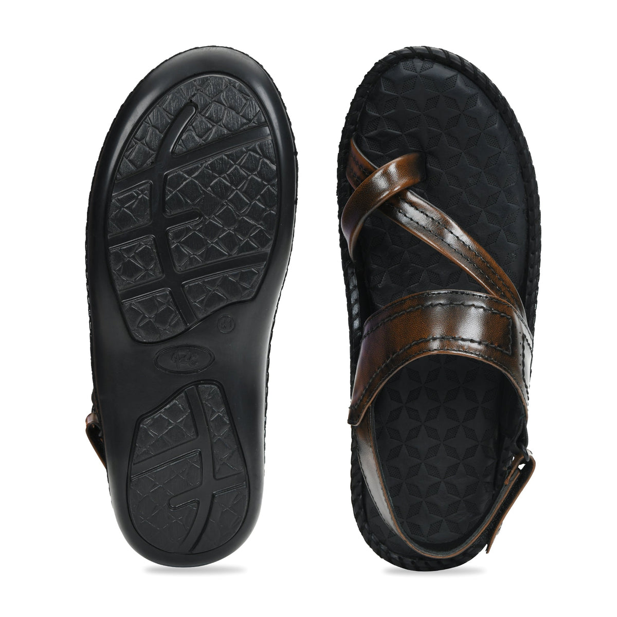 Side-Thumb Genuine Leather Sandals Men