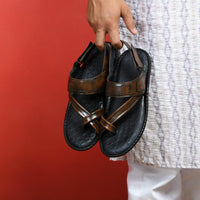 Side-Thumb Genuine Leather Sandals Men