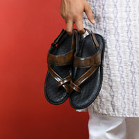 Side-Thumb Genuine Leather Sandals Men