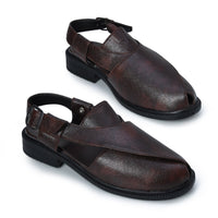 Peshawari Faux Leather Ethnic Sandals Men
