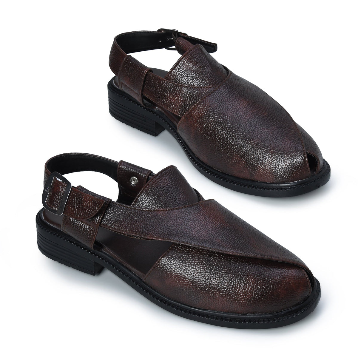 Peshawari Faux Leather Ethnic Sandals Men