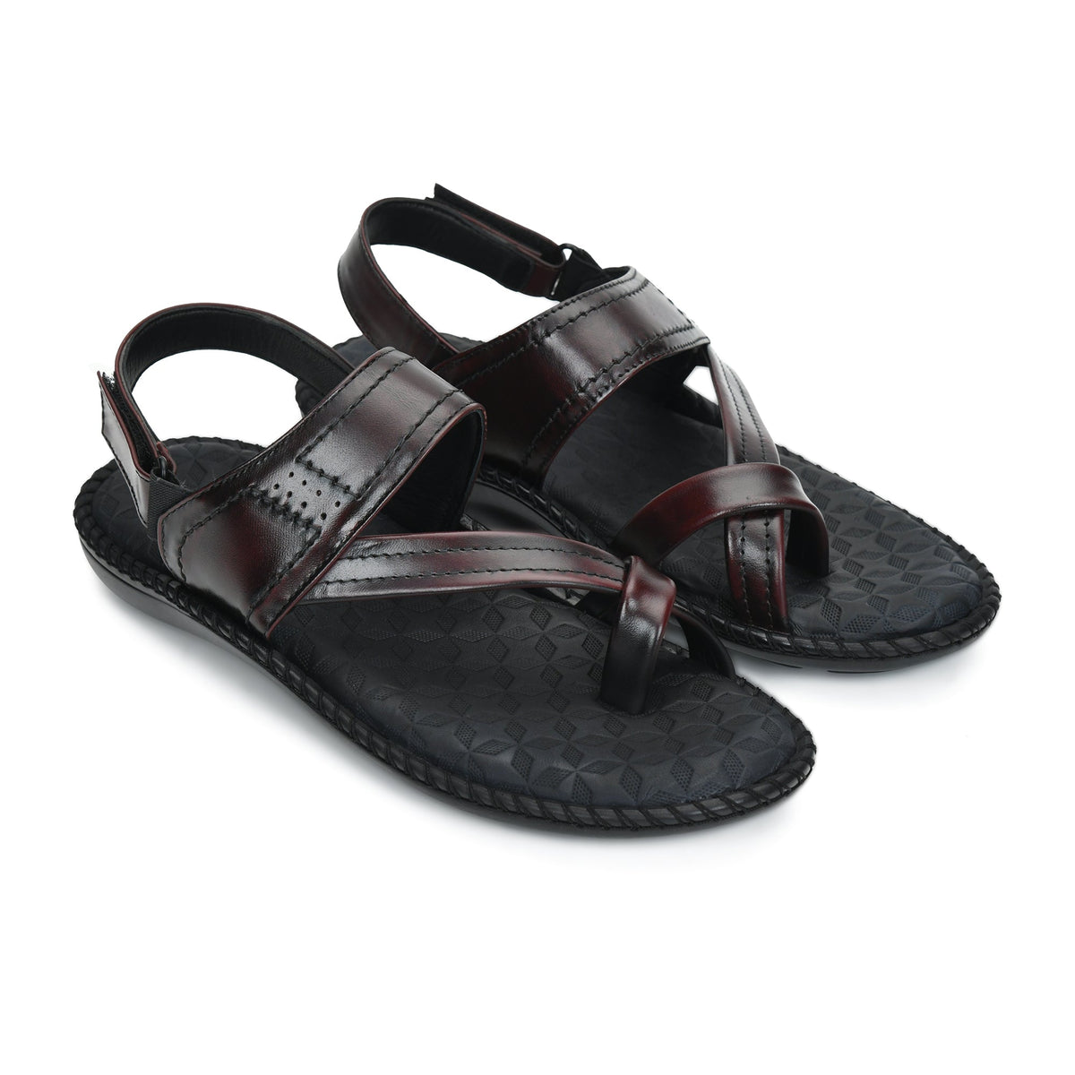 Side-Thumb Genuine Leather Sandals Men