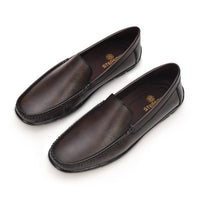 Faux Leather Cushioned Slip-On Loafers Men