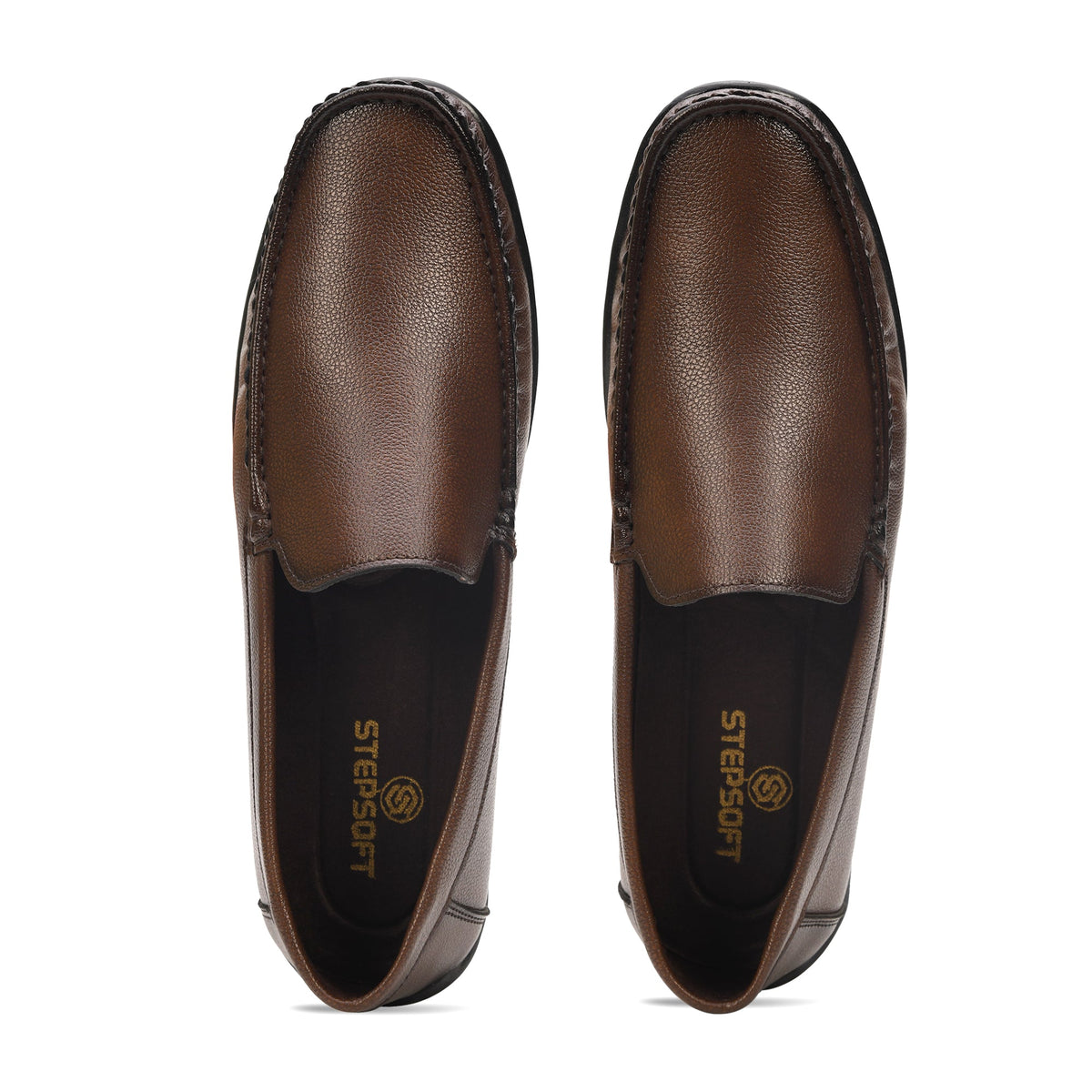 Faux Leather Cushioned Slip-On Loafers Men