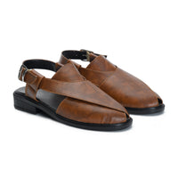 Peshawari Faux Leather Ethnic Sandals Men