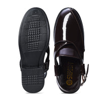 P4 Patent Finish Peshawari Sandals Men