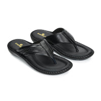 Handcrafted Leather V-Shape Slippers Men