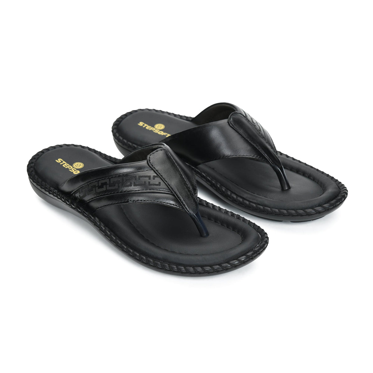 Handcrafted Leather V-Shape Slippers Men