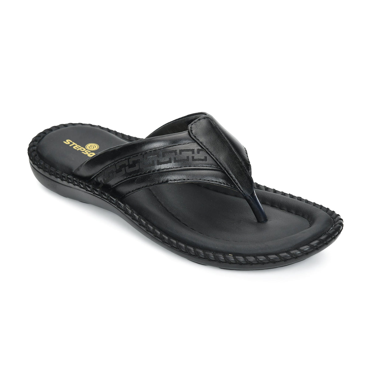 Handcrafted Leather V-Shape Slippers Men