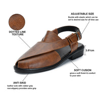 Peshawari Faux Leather Ethnic Sandals Men