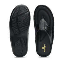 Handcrafted Leather V-Shape Slippers Men