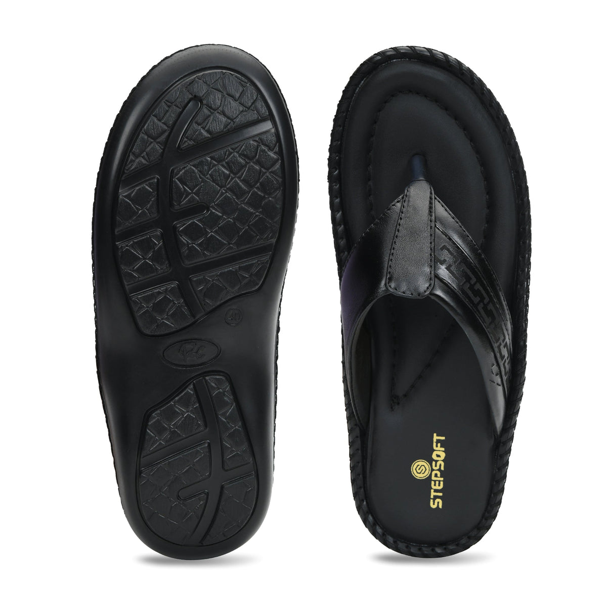 Handcrafted Leather V-Shape Slippers Men
