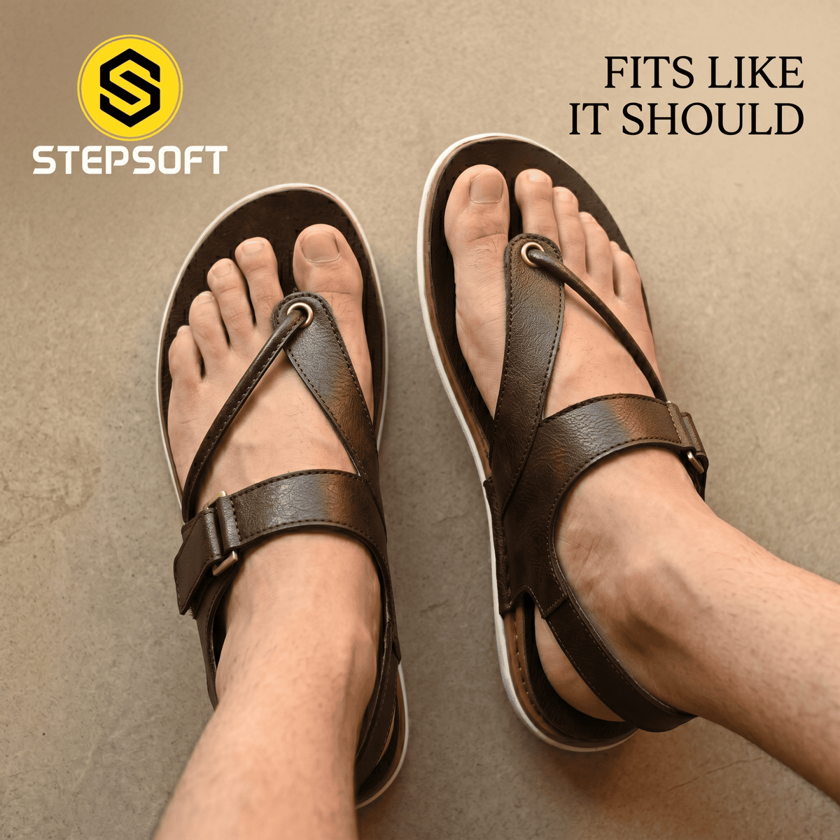 Faux Leather Sandals with Adjustable Backstrap