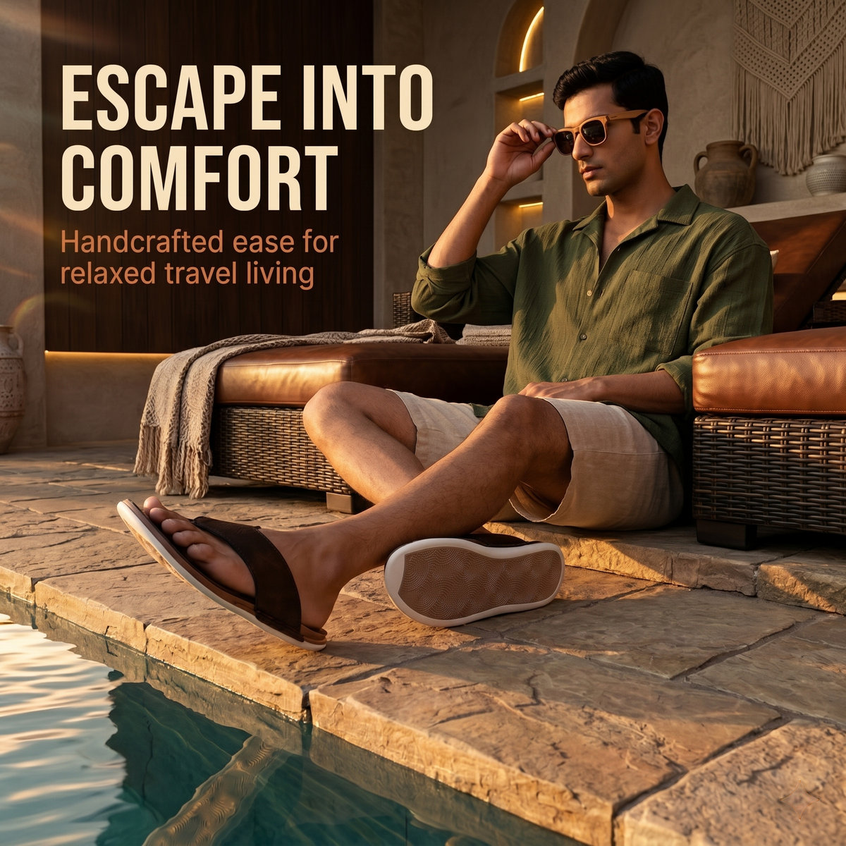 Ultrasoft V-Shape Thong Slippers for Men