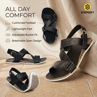 Cushioned Footbed Buckle Strap Sandals Men