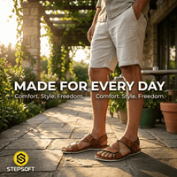Cushioned Footbed Buckle Strap Sandals Men