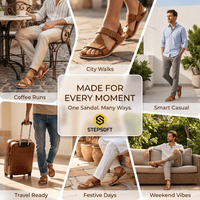 Cushioned Footbed Buckle Strap Sandals Men