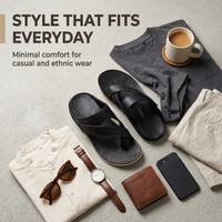 Designer Faux Leather Slippers for Men