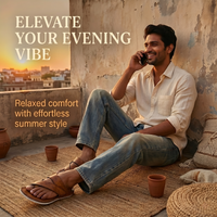 Designer Faux Leather Slippers for Men