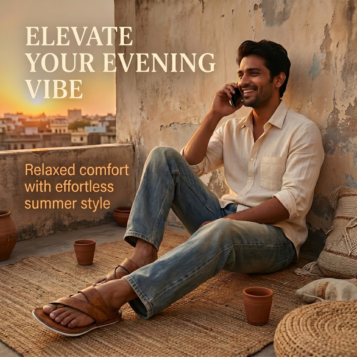 Designer Faux Leather Slippers for Men
