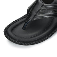 Handcrafted Leather V-Shape Slippers Men