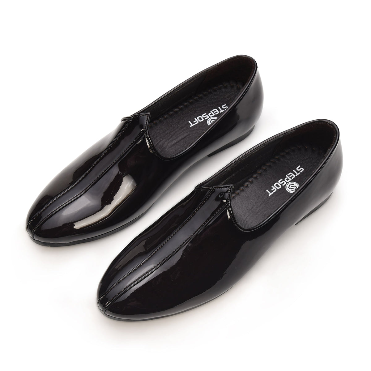 Patent Finish Ethnic Jutti Mojari Men