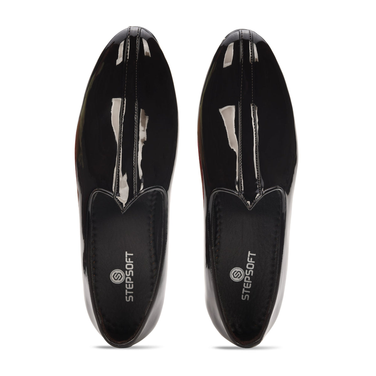 Patent Finish Ethnic Jutti Mojari Men