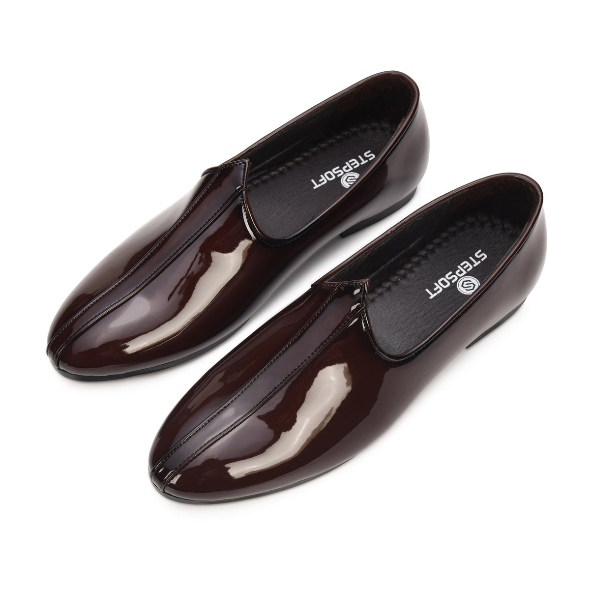 Patent Finish Ethnic Jutti Mojari Men