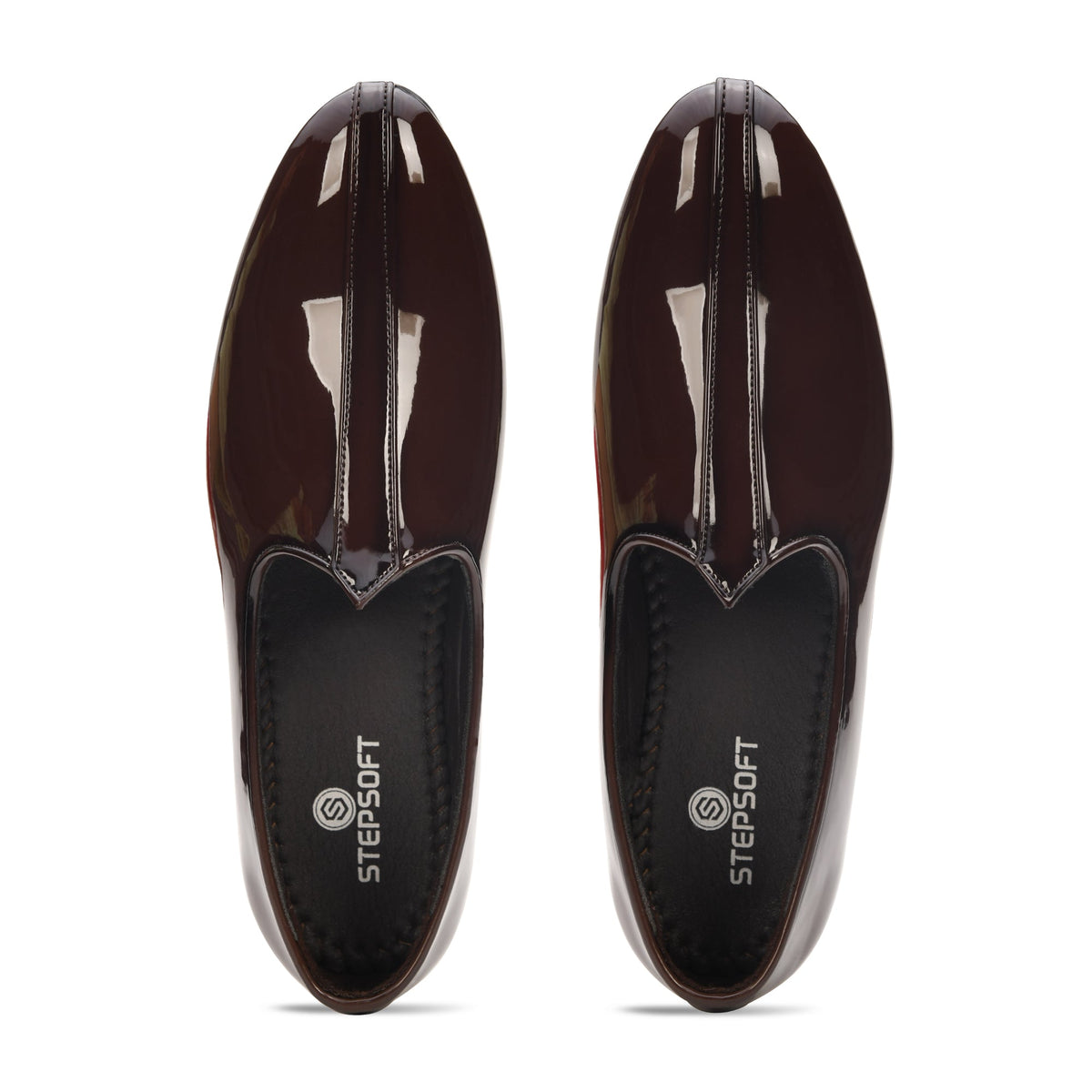 Patent Finish Ethnic Jutti Mojari Men