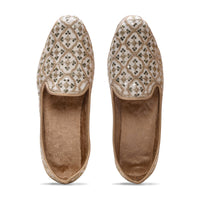 Ivory Sequin Embroidered Wedding Mojari