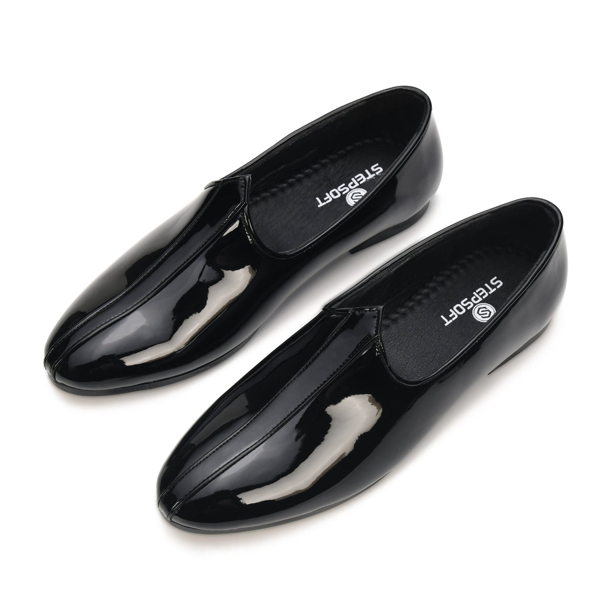 Patent Finish Ethnic Jutti Mojari Men