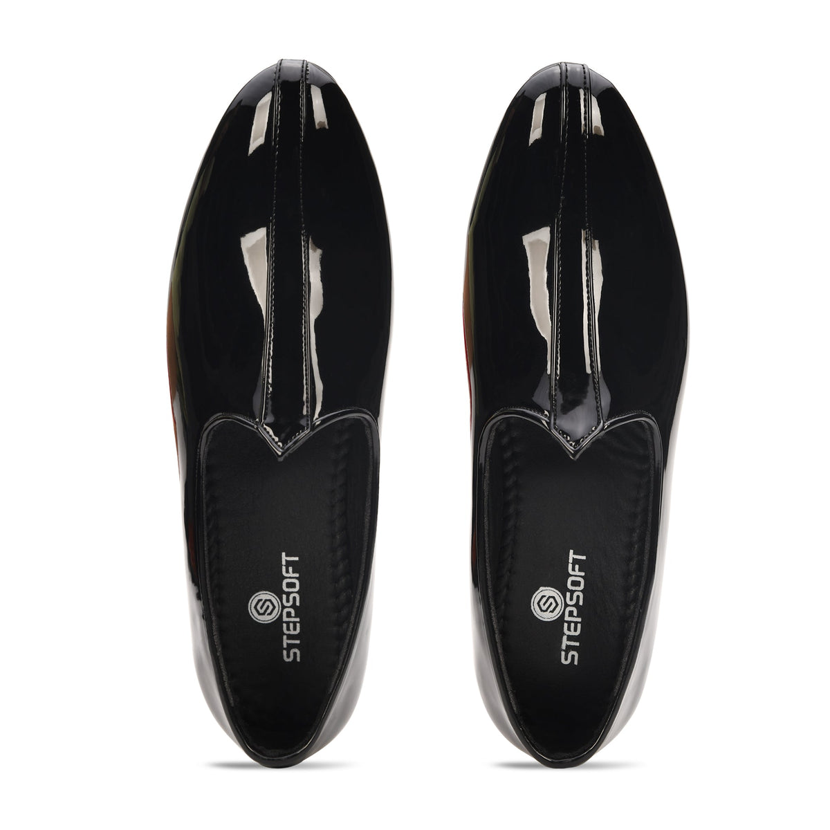 Patent Finish Ethnic Jutti Mojari Men
