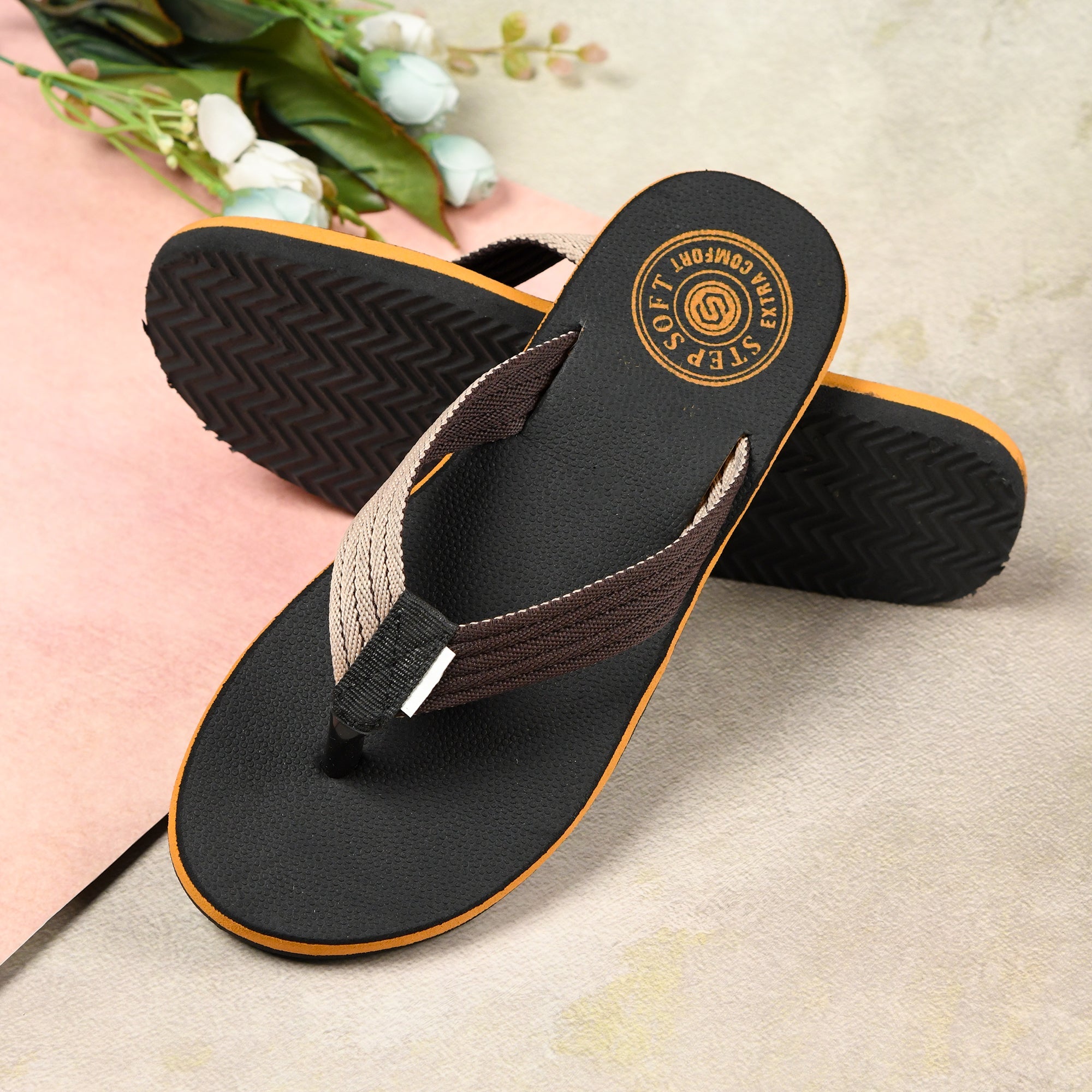 EVA Anti-Slip Lightweight Daily Wear Chappal Orange
