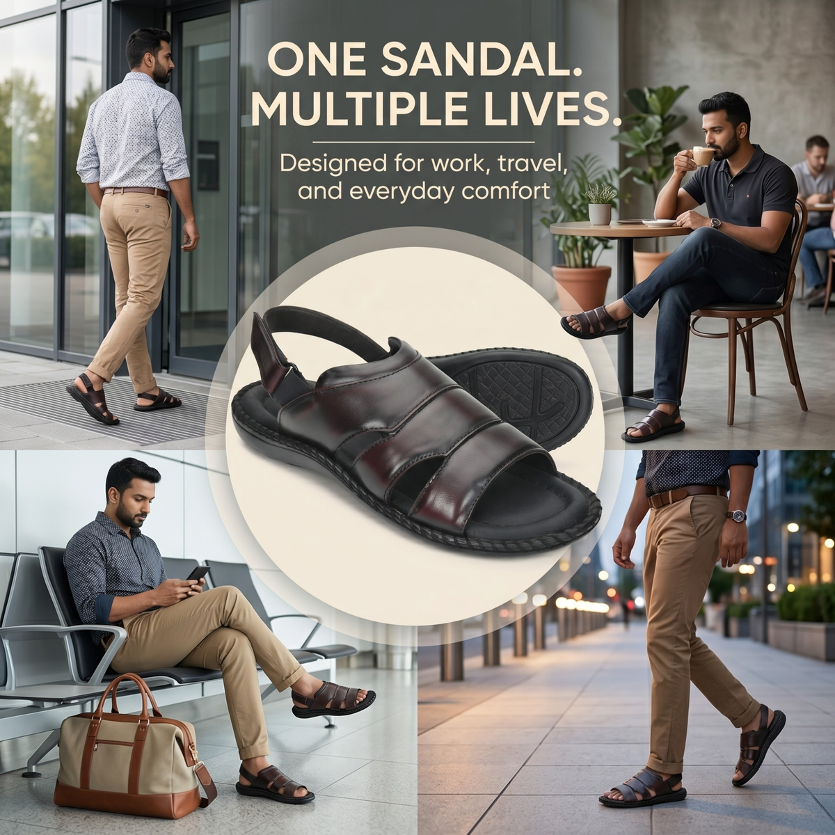 Handmade Leather Sandals with Adjustable Strap