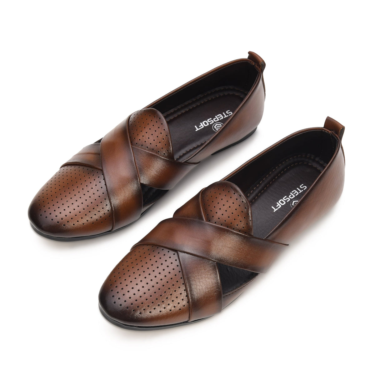 Criss-Cross Nagra Jutti Loafers for Men