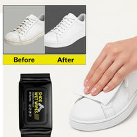 Premium Shoe Cleaning Wet Wipes | 80 Pulls | Instant Sneaker & Leather Shoe Cleaner | Resealable Pack