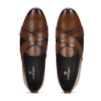 Criss-Cross Nagra Jutti Loafers for Men