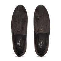 Suede Perforated Slip-On Juttis for Men