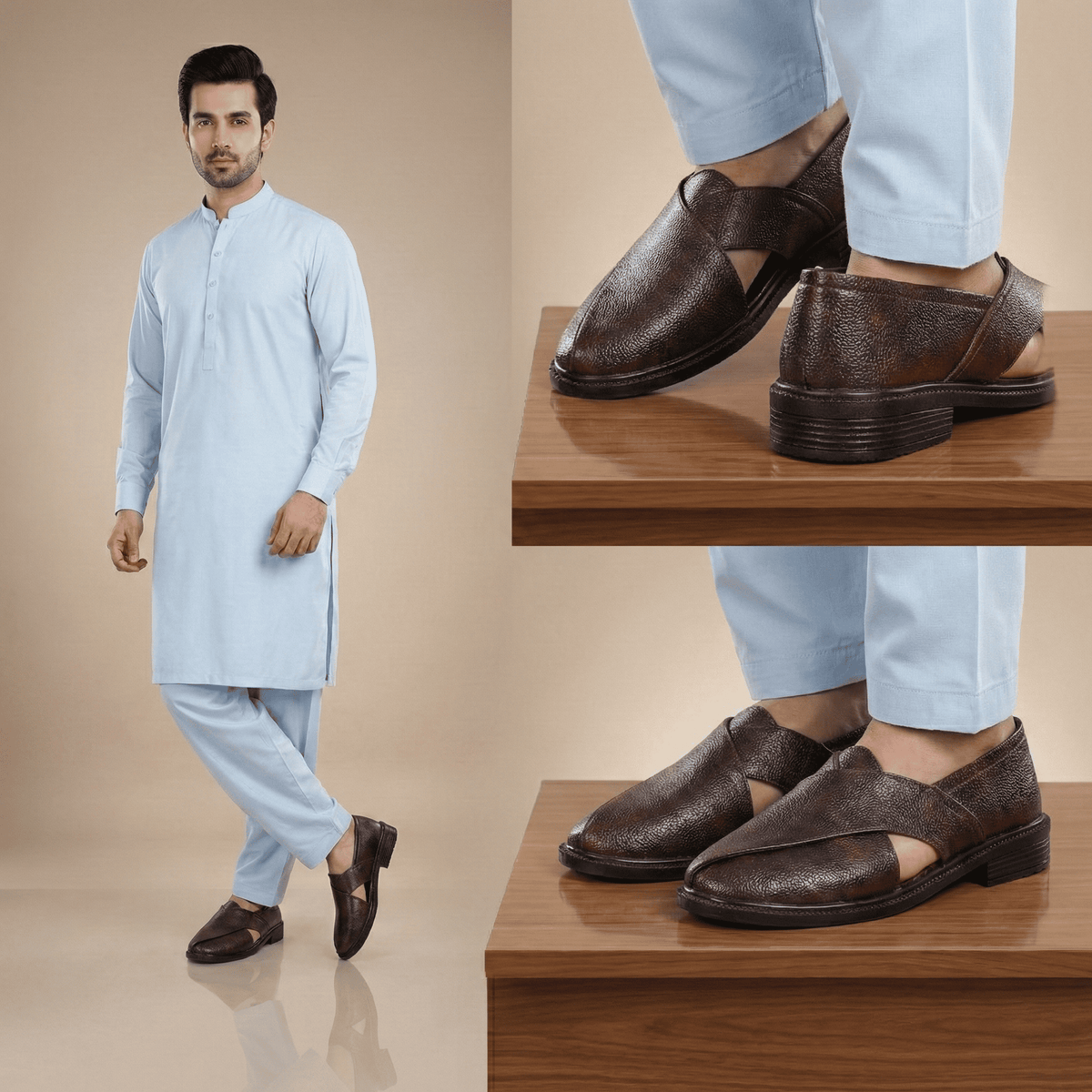 Ethnic Slip-On Closed-Toe Sandals Men